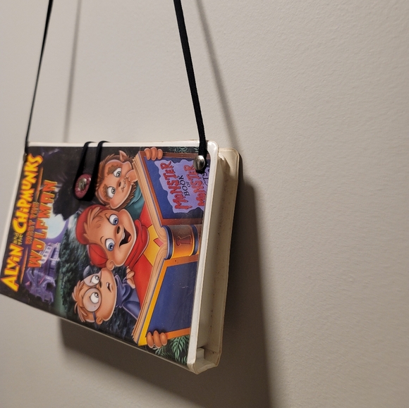 Alvin and the Chipmunks Wolfman Halloween Upcycled Y2K Shoulder Bag VHS - Picture 5 of 8